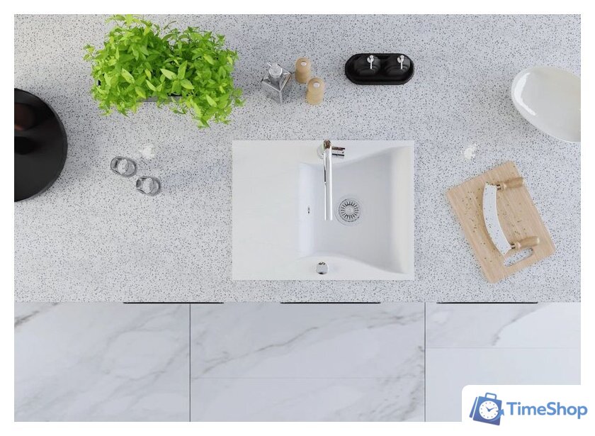 Кухонная мойка Kernau KGS O 4565 1B1D Pure White - Изображение №6 — Интернет-магазин Time-Shop