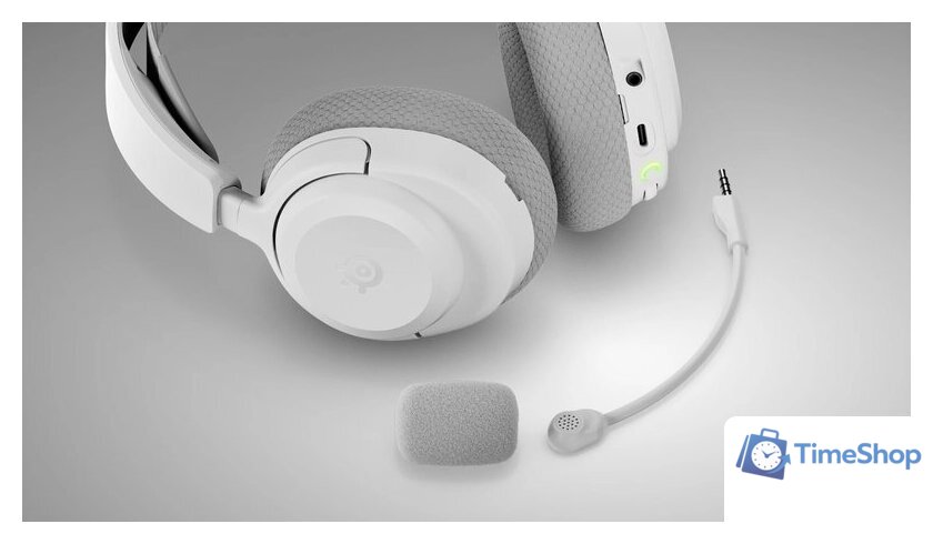 Наушники SteelSeries Arctis Nova 3P Wireless (для PlayStation, белый) - Изображение №4 — Интернет-магазин Time-Shop