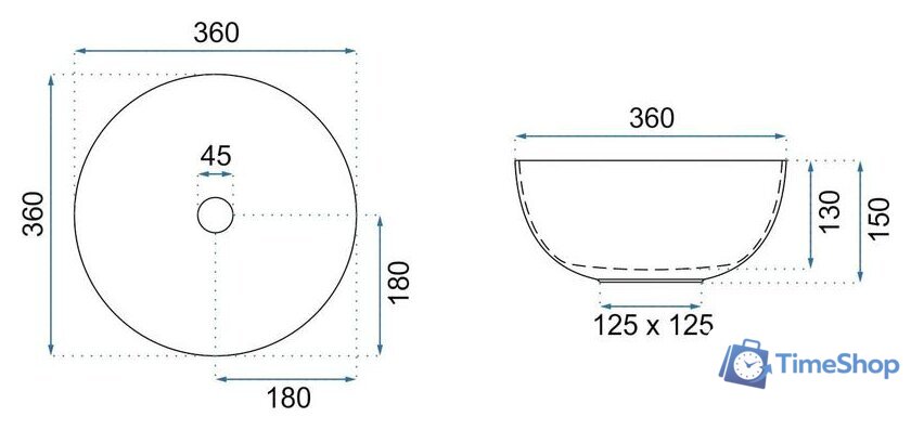 Умывальник Rea Stella (белый глянец) - Изображение №6 — Интернет-магазин Time-Shop
