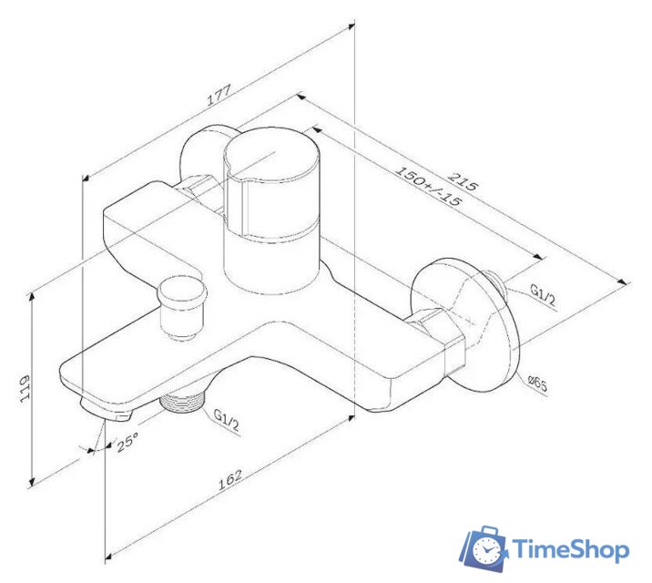 Смеситель AM.PM X-Joy F85A10500 - Изображение №10 — Интернет-магазин Time-Shop