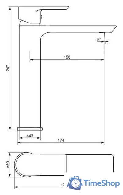 Смеситель Damixa Apollo 470250000 (хром) - Изображение №4 — Интернет-магазин Time-Shop