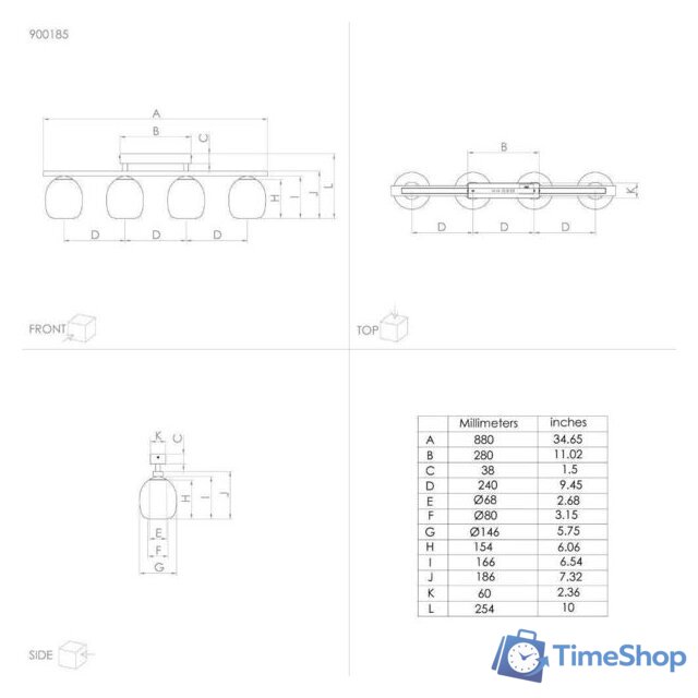 Люстра средней высоты Eglo Filago 900185 - Изображение №6 — Интернет-магазин Time-Shop