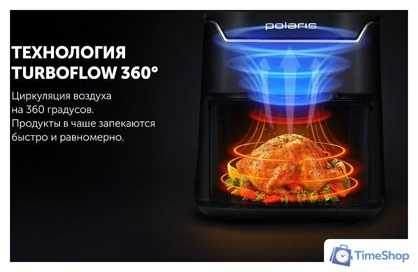 Аэрогриль (аэрофритюрница) Polaris PAF 5502 (черный) - Изображение №24 — Интернет-магазин Time-Shop