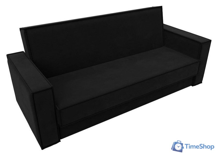 Диван Лига диванов Куба книжка 122051 (микровельвет черный) - Изображение №3 — Интернет-магазин Time-Shop