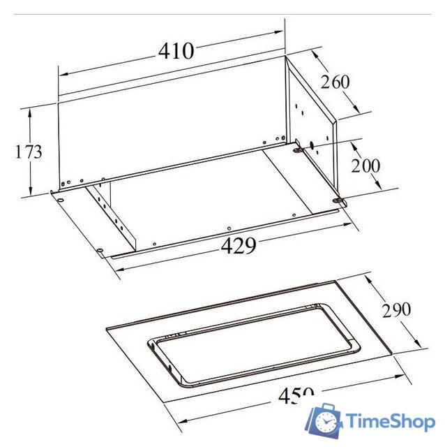 Кухонная вытяжка Weissgauff Aura 456 Touch Black Glass - Изображение №2 — Интернет-магазин Time-Shop