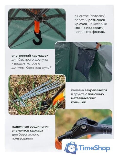 Кемпинговая палатка ForceKraft FK-TENT-1(56453) - Изображение №10 — Интернет-магазин Time-Shop