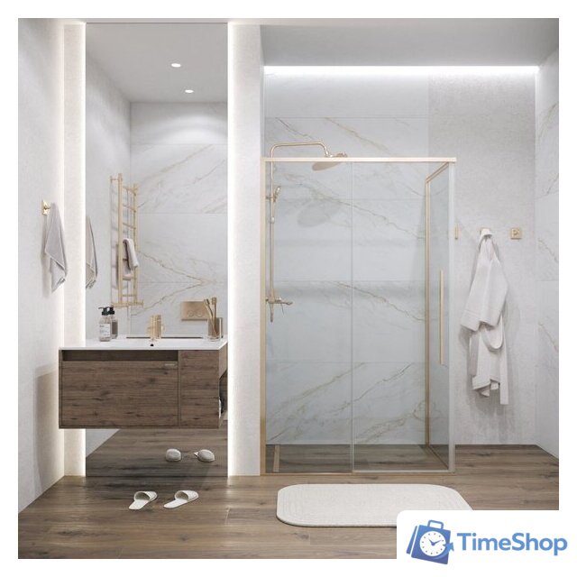 Душевой уголок Grossman Galaxy 100x90x195 120.K33.01.1090.32.00 (золото сатин/прозрачное стекло) - Изображение №7 — Интернет-магазин Time-Shop