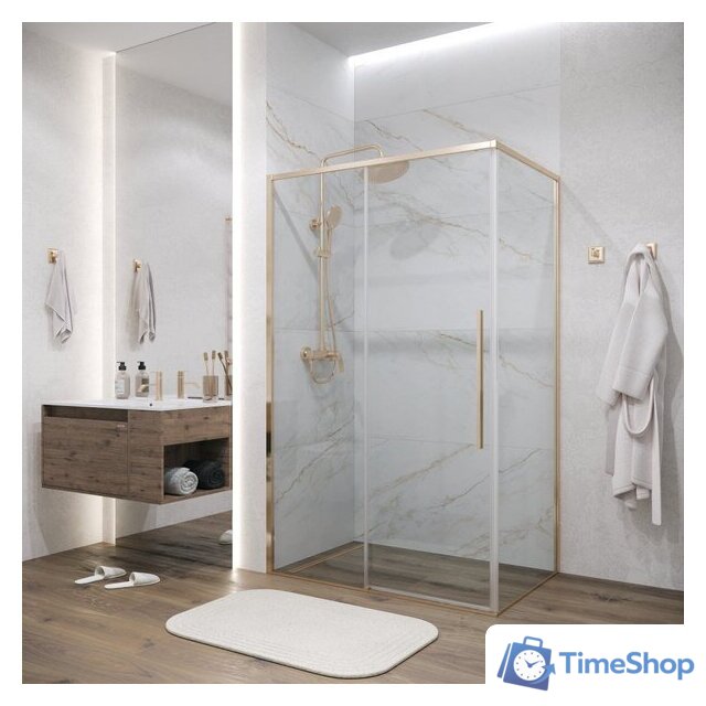 Душевой уголок Grossman Galaxy 100x90x195 120.K33.01.1090.32.00 (золото сатин/прозрачное стекло) - Изображение №6 — Интернет-магазин Time-Shop