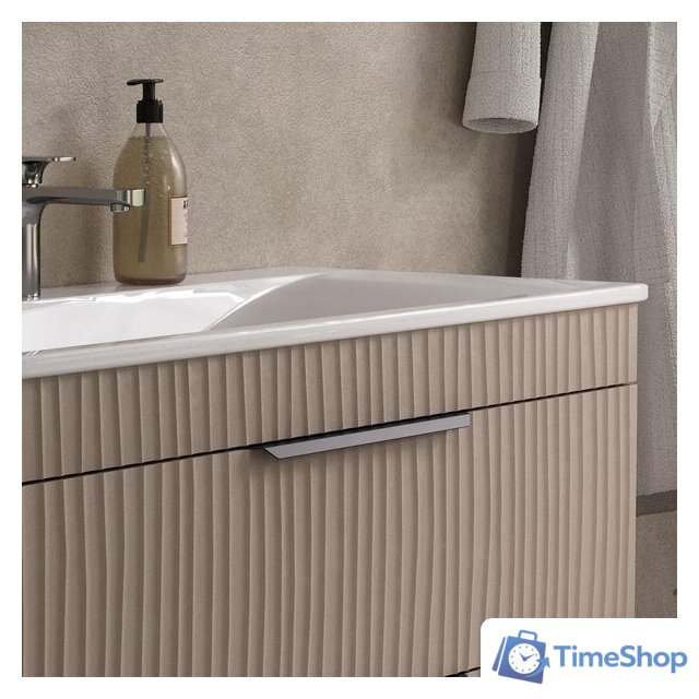  Volna Тумба с умывальником Lotty 100.2Y Pulsus + Pulsus 100 (латте, напольная) - Изображение №7 — Интернет-магазин Time-Shop