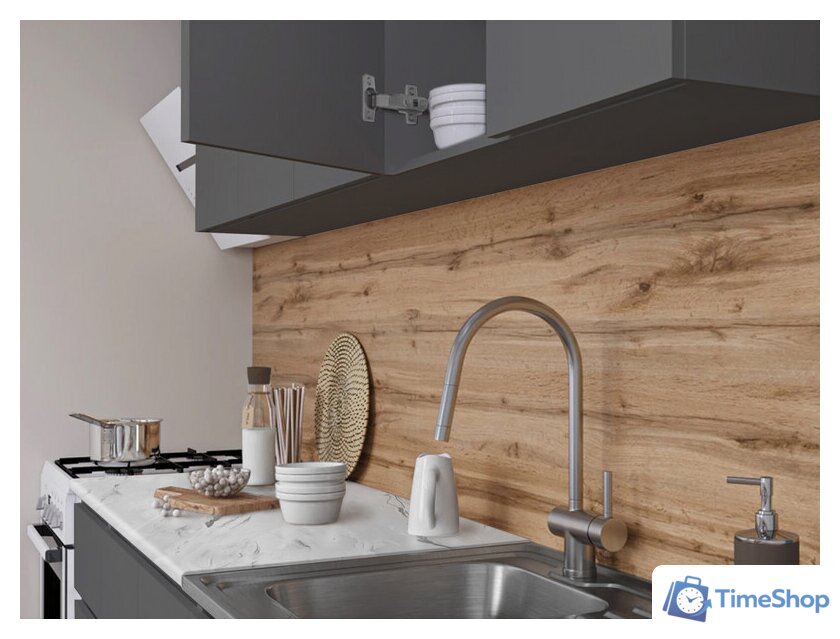 Готовая кухня Артём-Мебель Мэри СН-114 ДСП 1.6м (серый графит) - Изображение №4 — Интернет-магазин Time-Shop