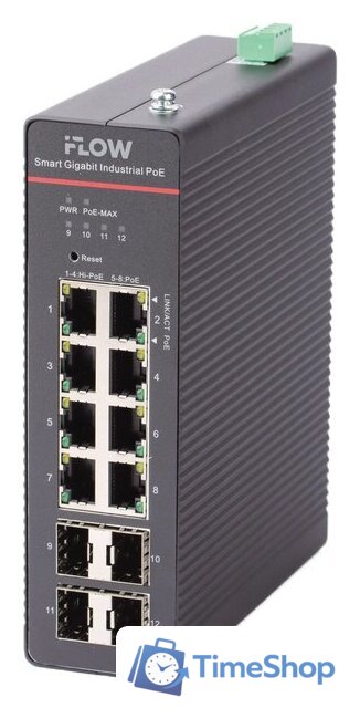 Настраиваемый коммутатор iFlow F-SW-IM612HPOE-PM-8G4GO - Изображение №1 — Интернет-магазин Time-Shop