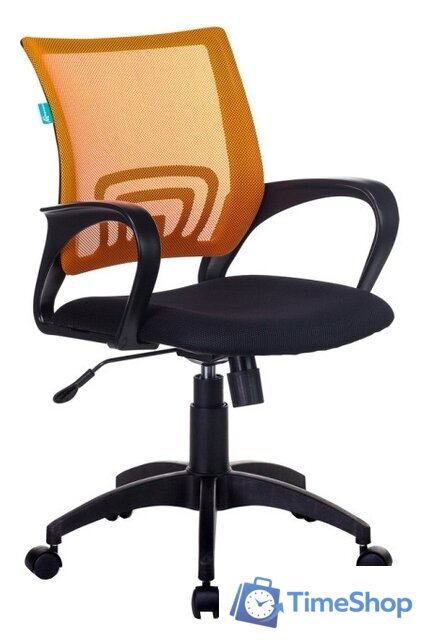 Офисное кресло Бюрократ CH-695N/OR/TW-11 (черный/оранжевый) - Изображение №1 — Интернет-магазин Time-Shop