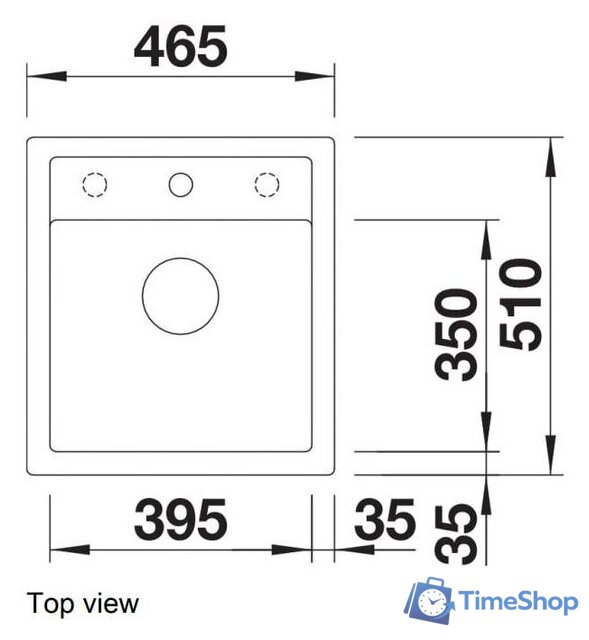 Кухонная мойка Blanco Dalago 45 525869 (черный) - Изображение №3 — Интернет-магазин Time-Shop