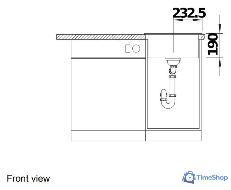 Кухонная мойка Blanco Dalago 45 525869 (черный) - Изображение №5 — Интернет-магазин Time-Shop