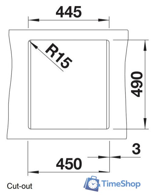 Кухонная мойка Blanco Dalago 45 525869 (черный) - Изображение №4 — Интернет-магазин Time-Shop
