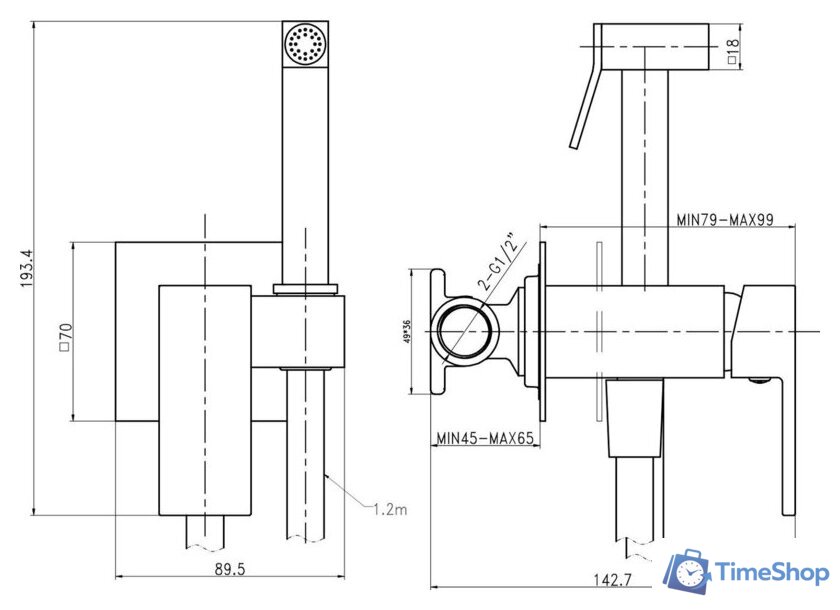 Унитаз напольный Lauter W236 2110236 + гигиенический душ Rinse 21GN4052BM - Изображение №29 — Интернет-магазин Time-Shop