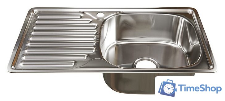 Кухонная мойка Mixline 535615 (правая, полированная, 0.8 мм) - Изображение №1 — Интернет-магазин Time-Shop