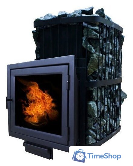 Банная печь ComfortProm Чугун 20м3 закрытая каменка, панорама - Изображение №1 — Интернет-магазин Time-Shop