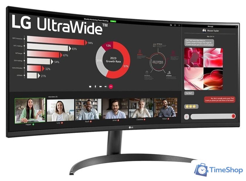 Монитор LG UltraWide 34WR50QK-B - Изображение №3 — Интернет-магазин Time-Shop