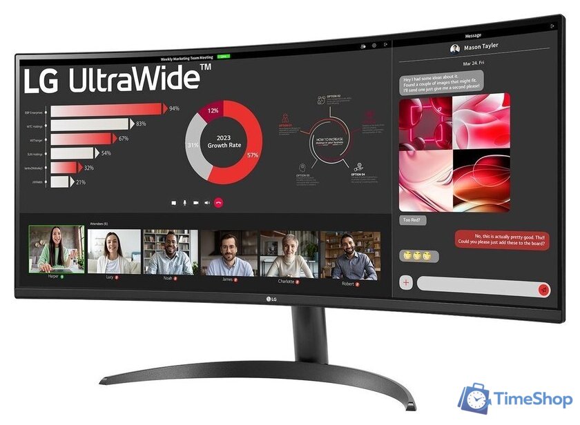 Монитор LG UltraWide 34WR50QK-B - Изображение №2 — Интернет-магазин Time-Shop