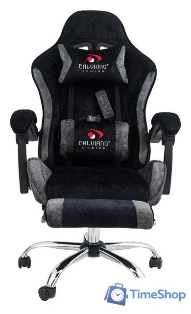 Игровое (геймерское) кресло Calviano Avanti Ultimato (black-grey fabric) - Изображение №2 — Интернет-магазин Time-Shop