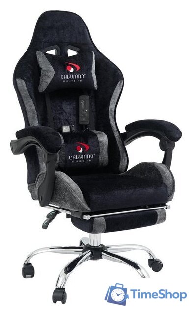 Игровое (геймерское) кресло Calviano Avanti Ultimato (black-grey fabric) - Изображение №9 — Интернет-магазин Time-Shop