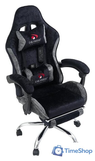 Игровое (геймерское) кресло Calviano Avanti Ultimato (black-grey fabric) - Изображение №10 — Интернет-магазин Time-Shop