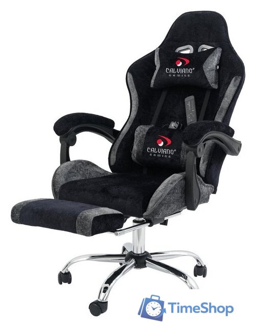 Игровое (геймерское) кресло Calviano Avanti Ultimato (black-grey fabric) - Изображение №1 — Интернет-магазин Time-Shop