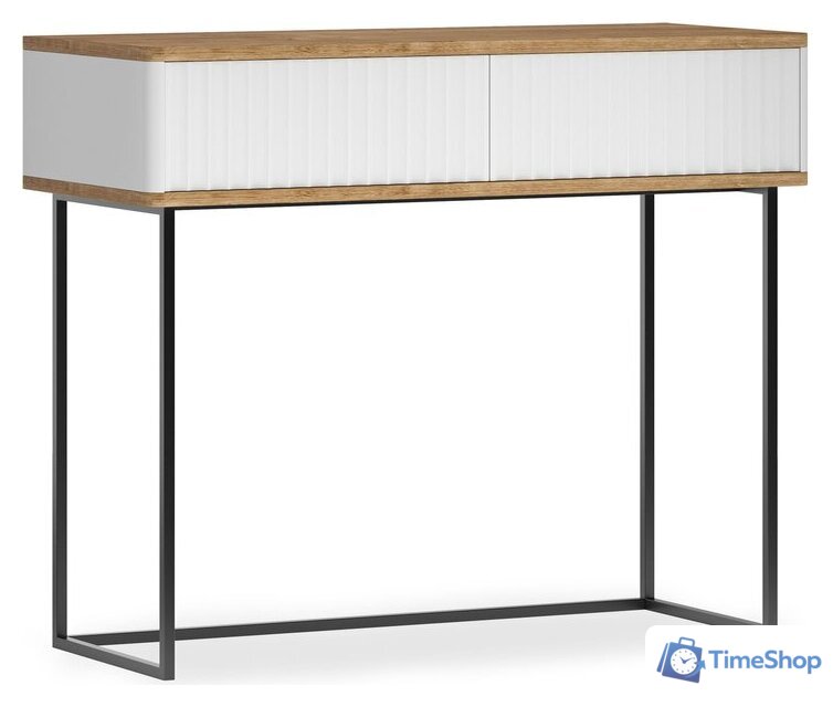 Консольный стол Shtabe Royal 5011 эко (белый/дуб кантри золотой/черный) - Изображение №9 — Интернет-магазин Time-Shop