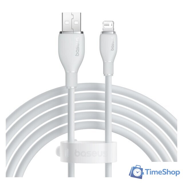 Кабель Baseus Pudding Series USB Type-A - Lightning (2 м, белый) - Изображение №1 — Интернет-магазин Time-Shop