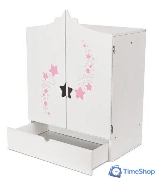 Шкаф для кукол Leader Toys Diamond Star c дизайнерским звездным принтом 73219 (белый) - Изображение №9 — Интернет-магазин Time-Shop