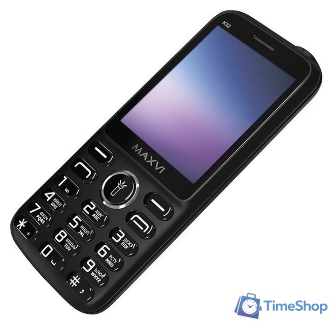 Кнопочный телефон Maxvi K32 (черный) - Изображение №9 — Интернет-магазин Time-Shop