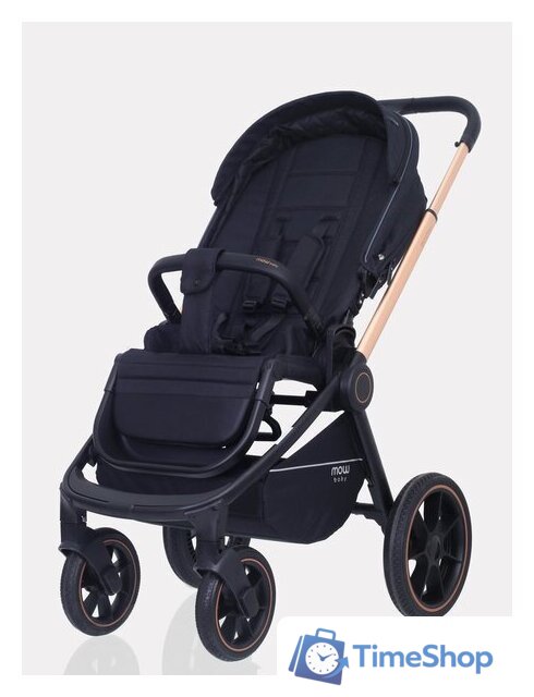 Универсальная коляска Rant MOWbaby Zoom PU (3 в 1, gold black) - Изображение №4 — Интернет-магазин Time-Shop