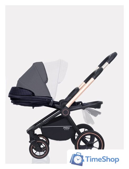 Универсальная коляска Rant MOWbaby Zoom PU (3 в 1, gold black) - Изображение №6 — Интернет-магазин Time-Shop