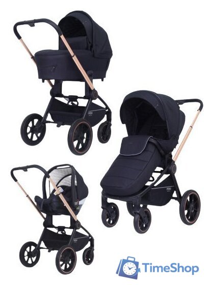 Универсальная коляска Rant MOWbaby Zoom PU (3 в 1, gold black) - Изображение №1 — Интернет-магазин Time-Shop