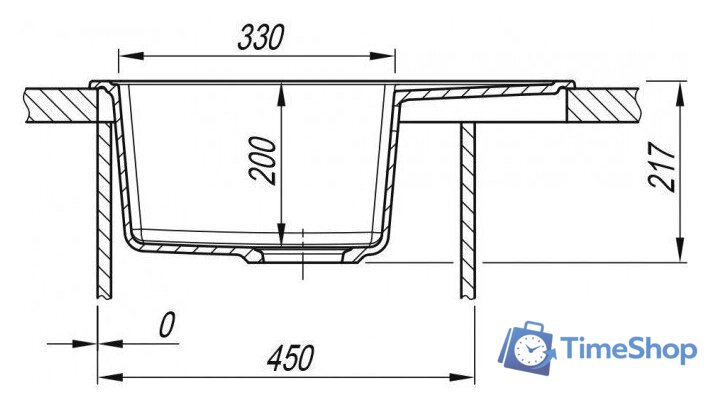 Кухонная мойка ARFEKA Alexia 58 Wet Graphite - Изображение №7 — Интернет-магазин Time-Shop