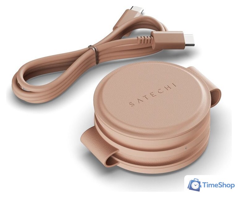 Беспроводное зарядное Satechi OntheGo 3-in-1 Charger ST-QTG31R (розовый) - Изображение №2 — Интернет-магазин Time-Shop