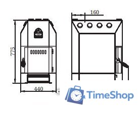 Свободностоящая печь-камин Термофор Инженер СД, СК, ТВ - Изображение №3 — Интернет-магазин Time-Shop