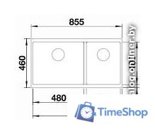 Кухонная мойка Blanco Subline 480/320-U 525993 (черный) - Изображение №2 — Интернет-магазин Time-Shop