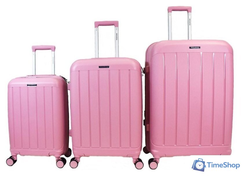 Чемодан-спиннер Mironpan 11197-2 (S, пыльно-розовый) - Изображение №4 — Интернет-магазин Time-Shop