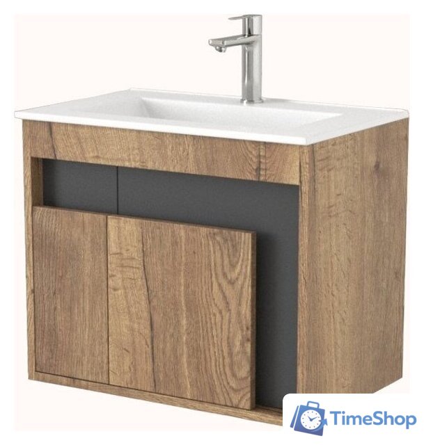  Дабер Тумба под умывальник 016 WeltWasser Deilbach 7517-60 Т16.6W.0.22 (дуб галифакс/серый) - Изображение №1 — Интернет-магазин Time-Shop