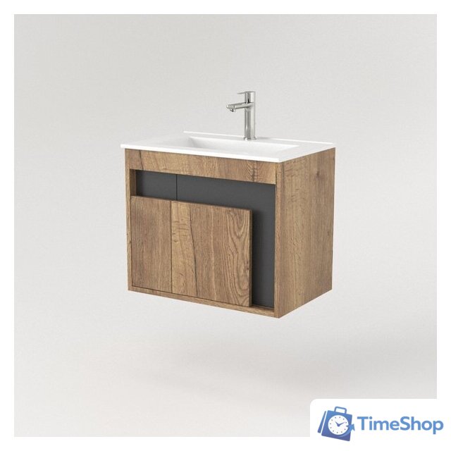  Дабер Тумба под умывальник 016 WeltWasser Deilbach 7517-60 Т16.6W.0.22 (дуб галифакс/серый) - Изображение №2 — Интернет-магазин Time-Shop