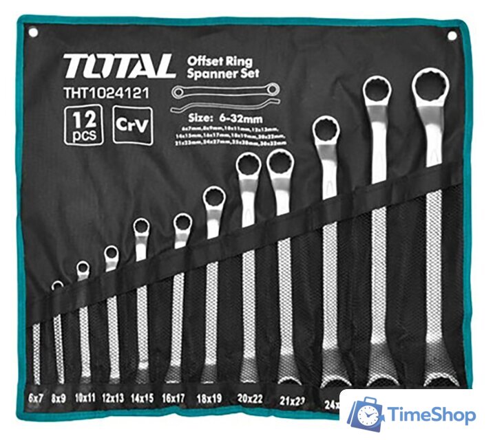 Набор ключей Total THT1024121 (12 предметов) - Изображение №1 — Интернет-магазин Time-Shop