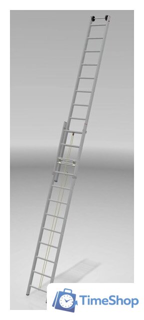 Лестница Новая высота NV 524 двухсекционная с тросовой тягой 2x12 ступеней - Изображение №2 — Интернет-магазин Time-Shop