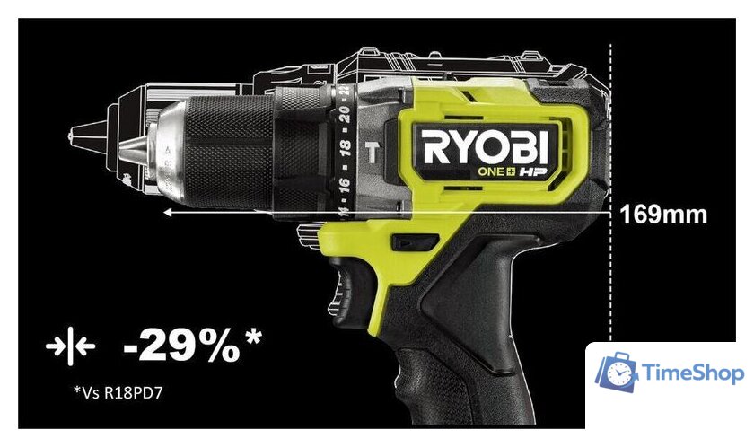 Ударная дрель-шуруповерт Ryobi RPD18C-0 5133004981 (без АКБ) - Изображение №3 — Интернет-магазин Time-Shop