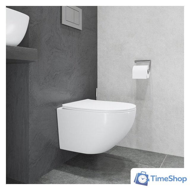 Унитаз подвесной Lauter Sulzdorf + GROHE Rapid SL 38772001 + панель GROHE 37131000 (белый с микролифтом) - Изображение №9 — Интернет-магазин Time-Shop