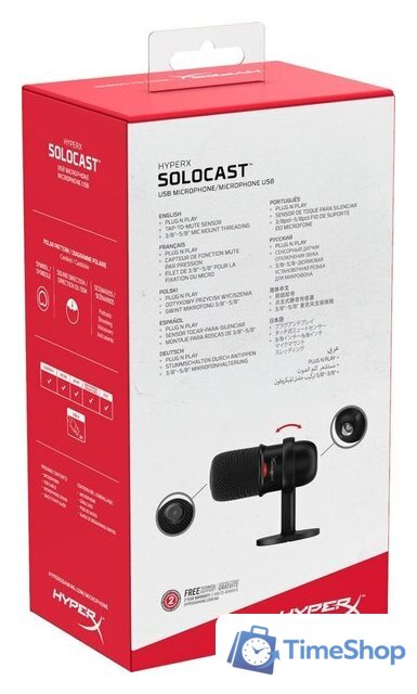 Проводной микрофон HyperX SoloCast (черный) - Изображение №9 — Интернет-магазин Time-Shop
