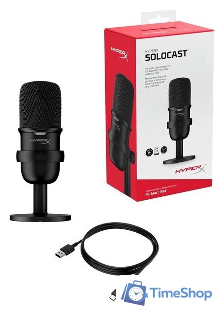 Проводной микрофон HyperX SoloCast (черный) - Изображение №8 — Интернет-магазин Time-Shop