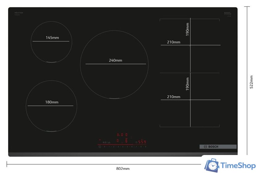 Варочная панель Bosch Serie 6 PVW831HB1E - Изображение №5 — Интернет-магазин Time-Shop