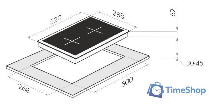 Варочная панель MAUNFELD EVI.292-WH - Изображение №2 — Интернет-магазин Time-Shop